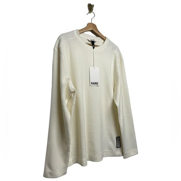 NWT RAINS Fleece Sweatshirt Fossil L - Picture 8 of 11